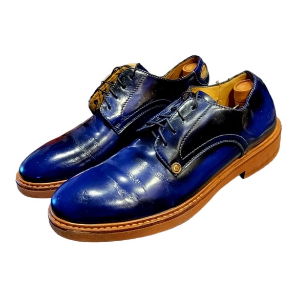 Paciotti 308 Madison Original Rivet Blue Leather Oxfords Size 8 main image 8